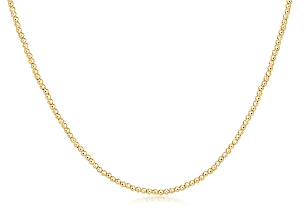 ENewton CLASSIC Choker Gold 15” 2mm Bead Necklace