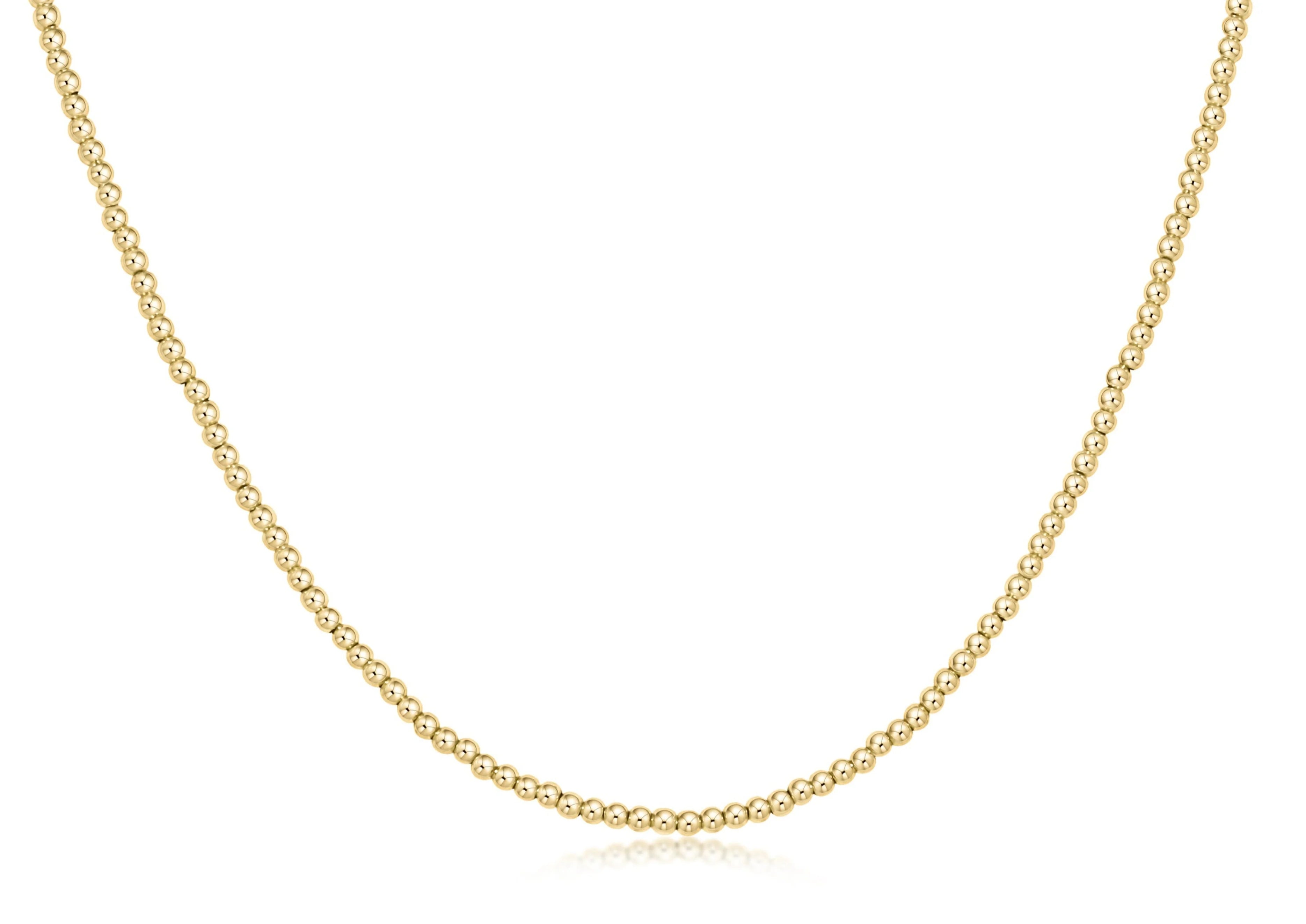 ENewton CLASSIC Choker Gold 15” 2mm Bead Necklace