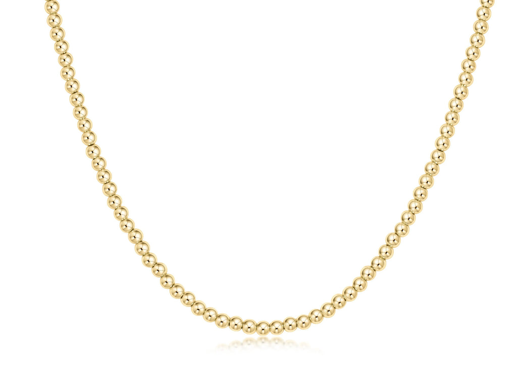 ENewton CLASSIC Choker Gold 15” 3mm Bead Necklace