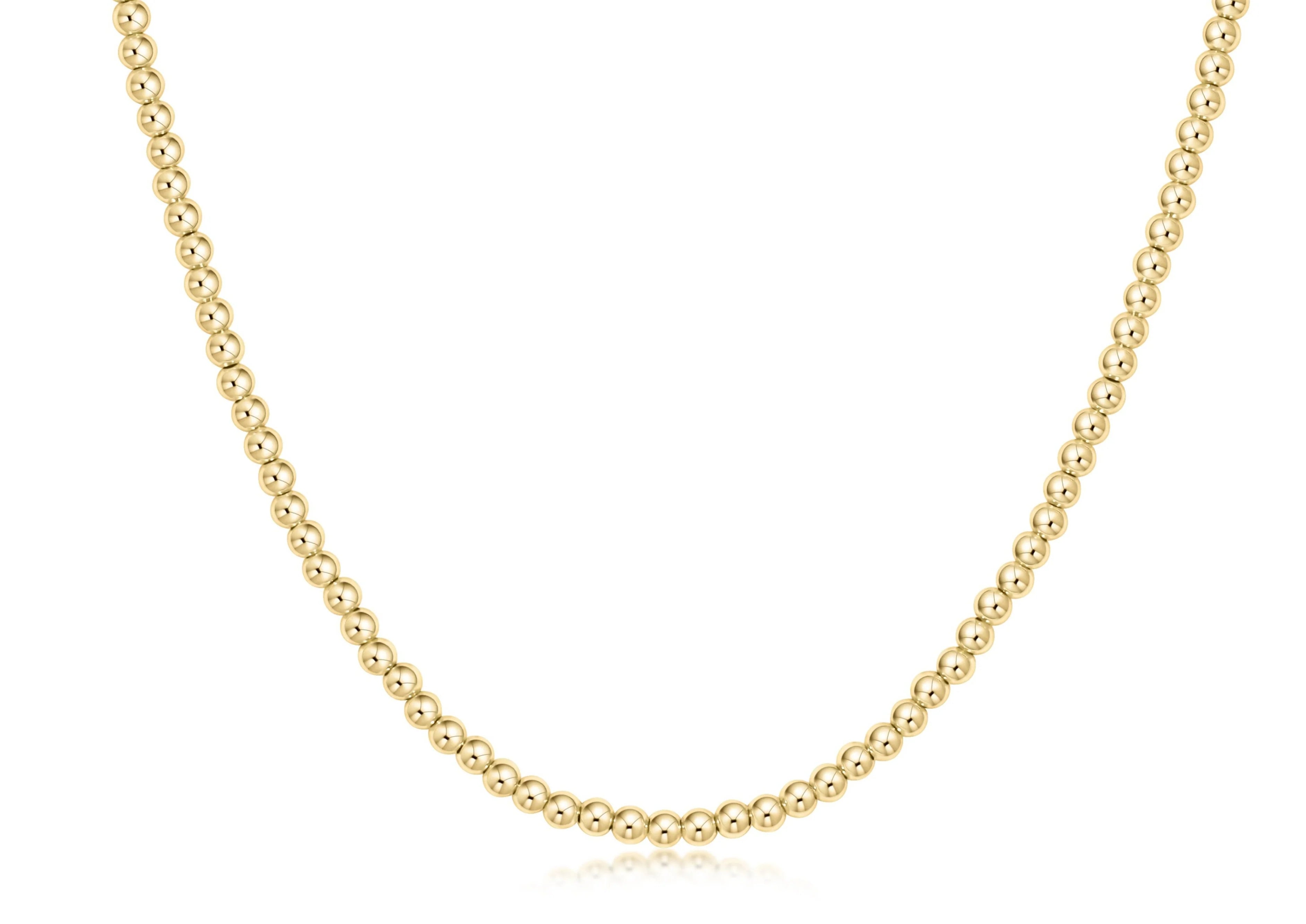 ENewton CLASSIC Choker Gold 15” 3mm Bead Necklace