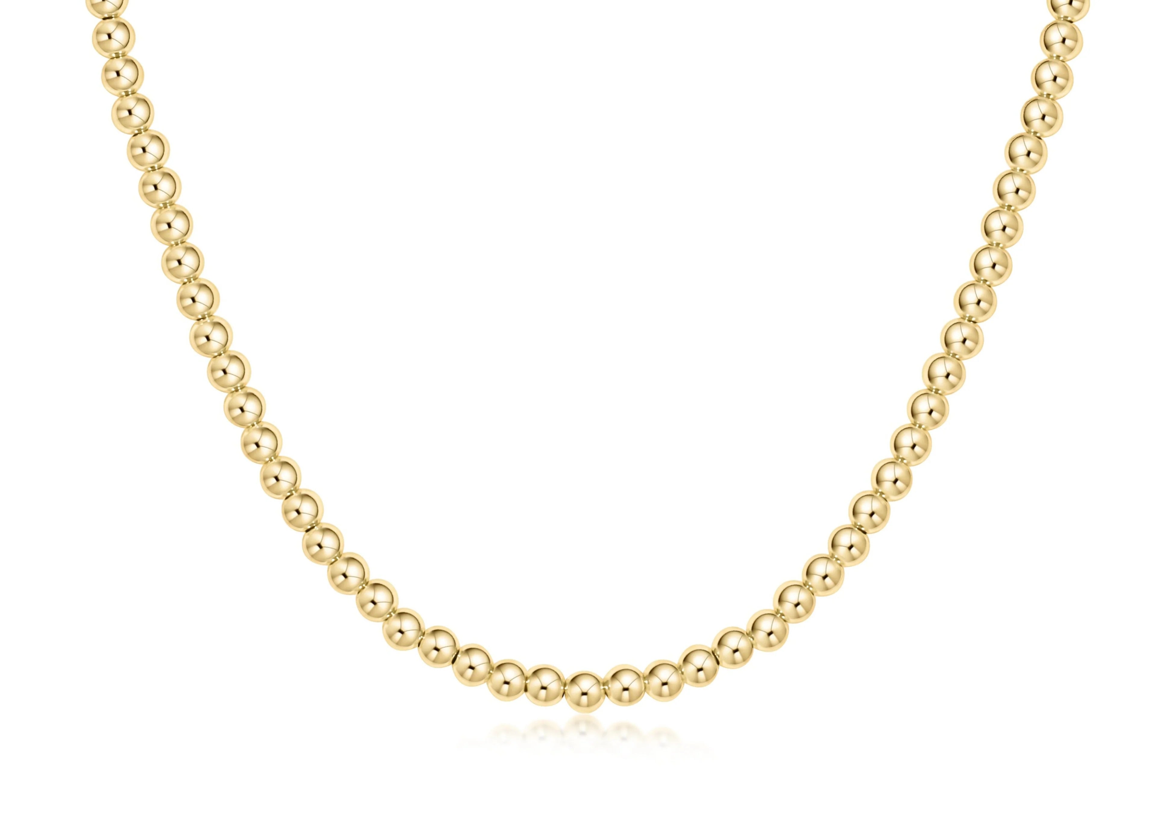 ENewton CLASSIC Choker Gold 15” 4mm Bead Necklace