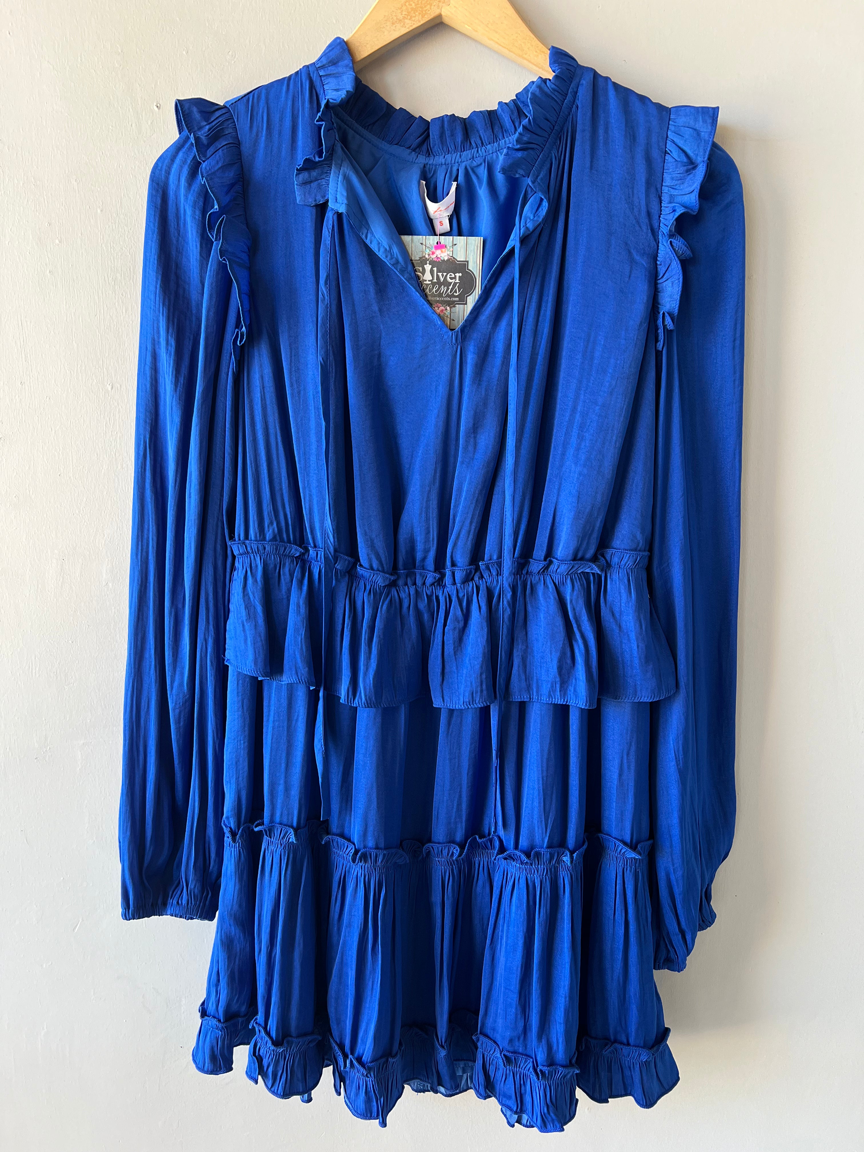 FACTOR Ruffle TieNeck Tier Dress