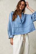 FREE PEOPLE Denim JUDE PullOver Top