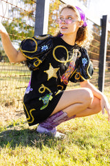 QUEEN OF SPARKLE Sequin COWGIRL Icon Dress
