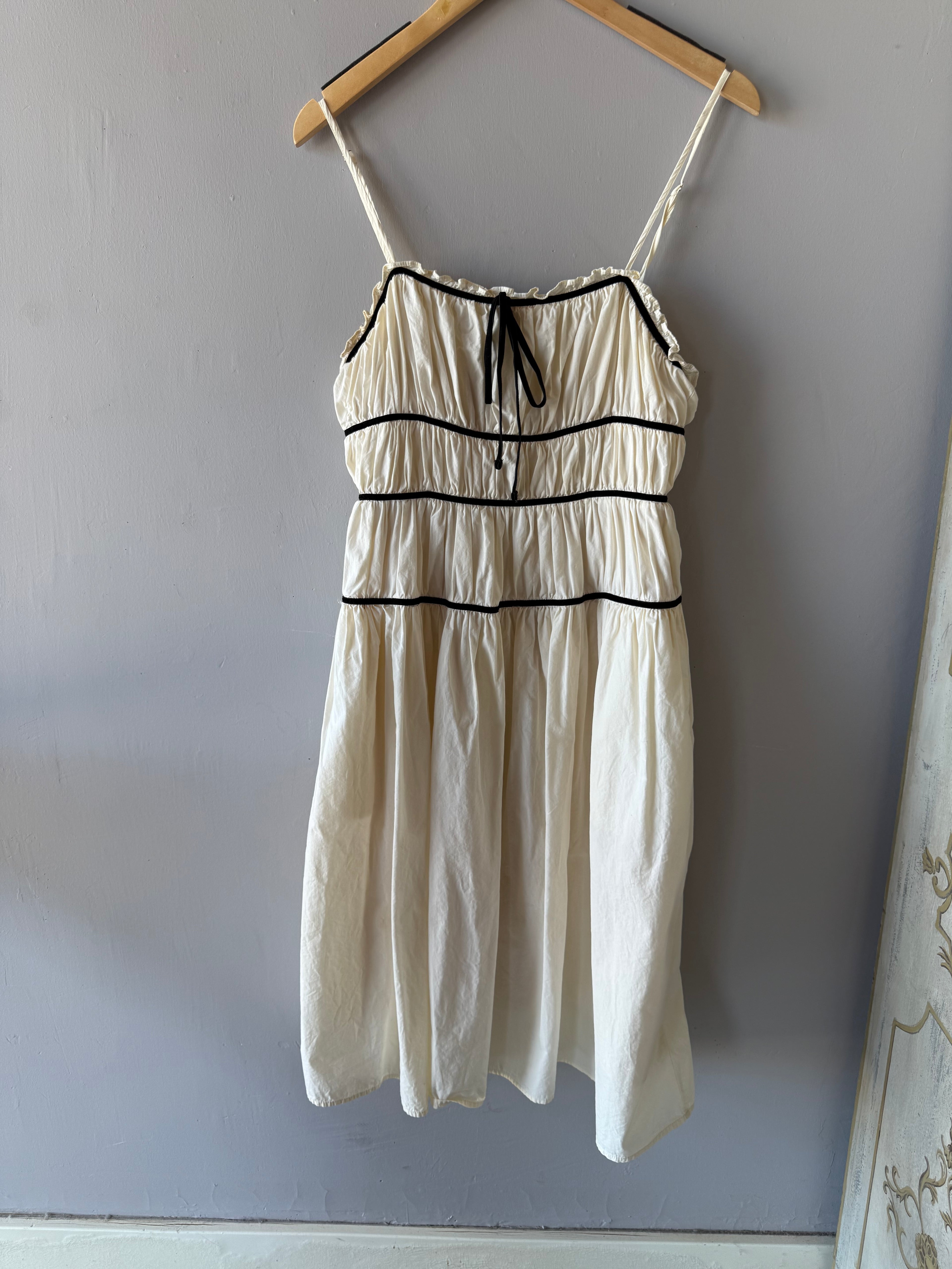 Storia Tiered Midi Dress with Bow Detail