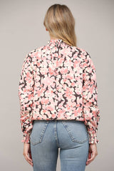 USHER Floral BubbleHem WaistCrop Top