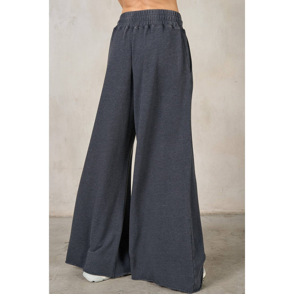 Matching Rib Wide Oversize Sweatpants: HUNTER GREEN / L