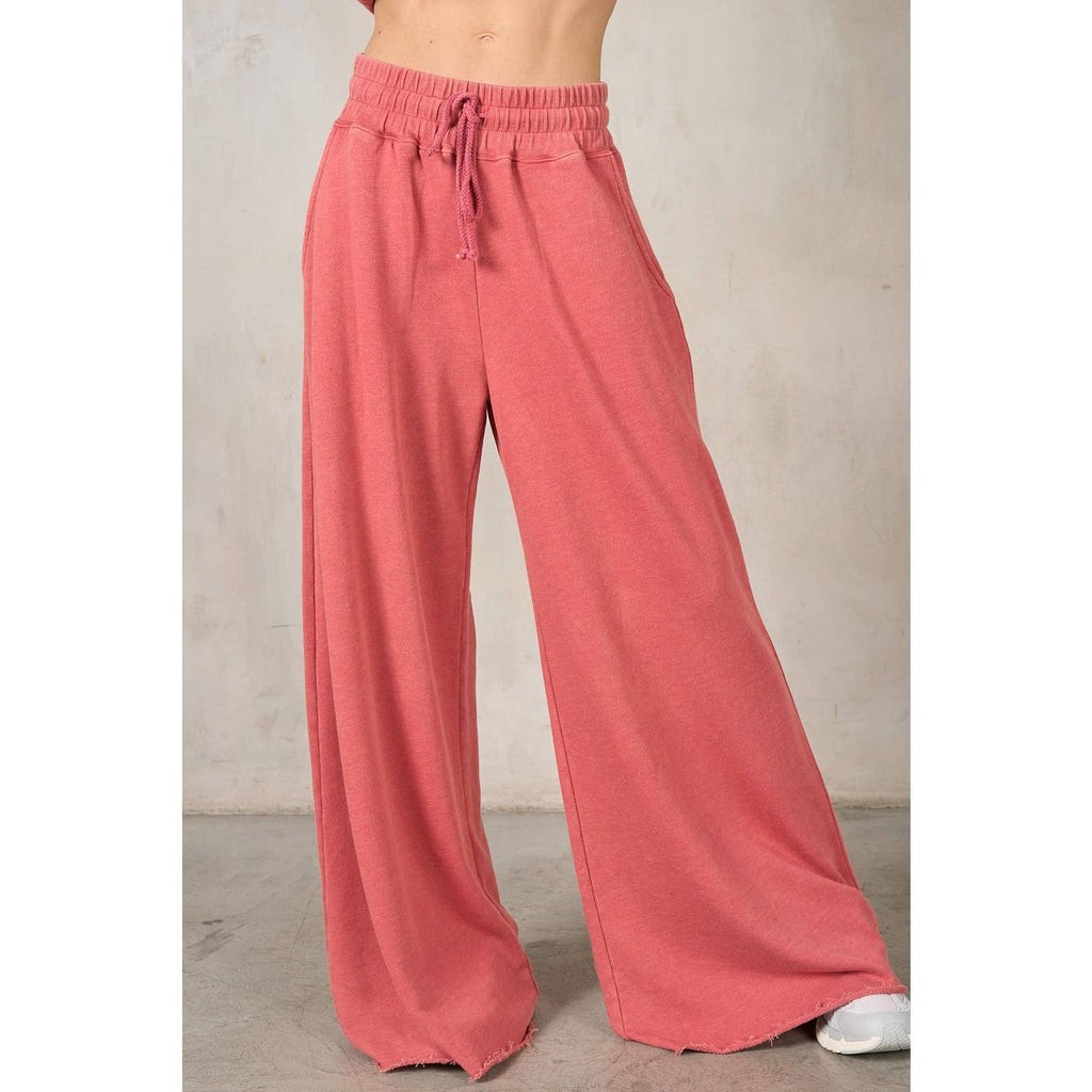 Matching Rib Wide Oversize Sweatpants: HUNTER GREEN / S