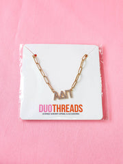 Rhinestone Sorority Necklace: PI BETA PHI