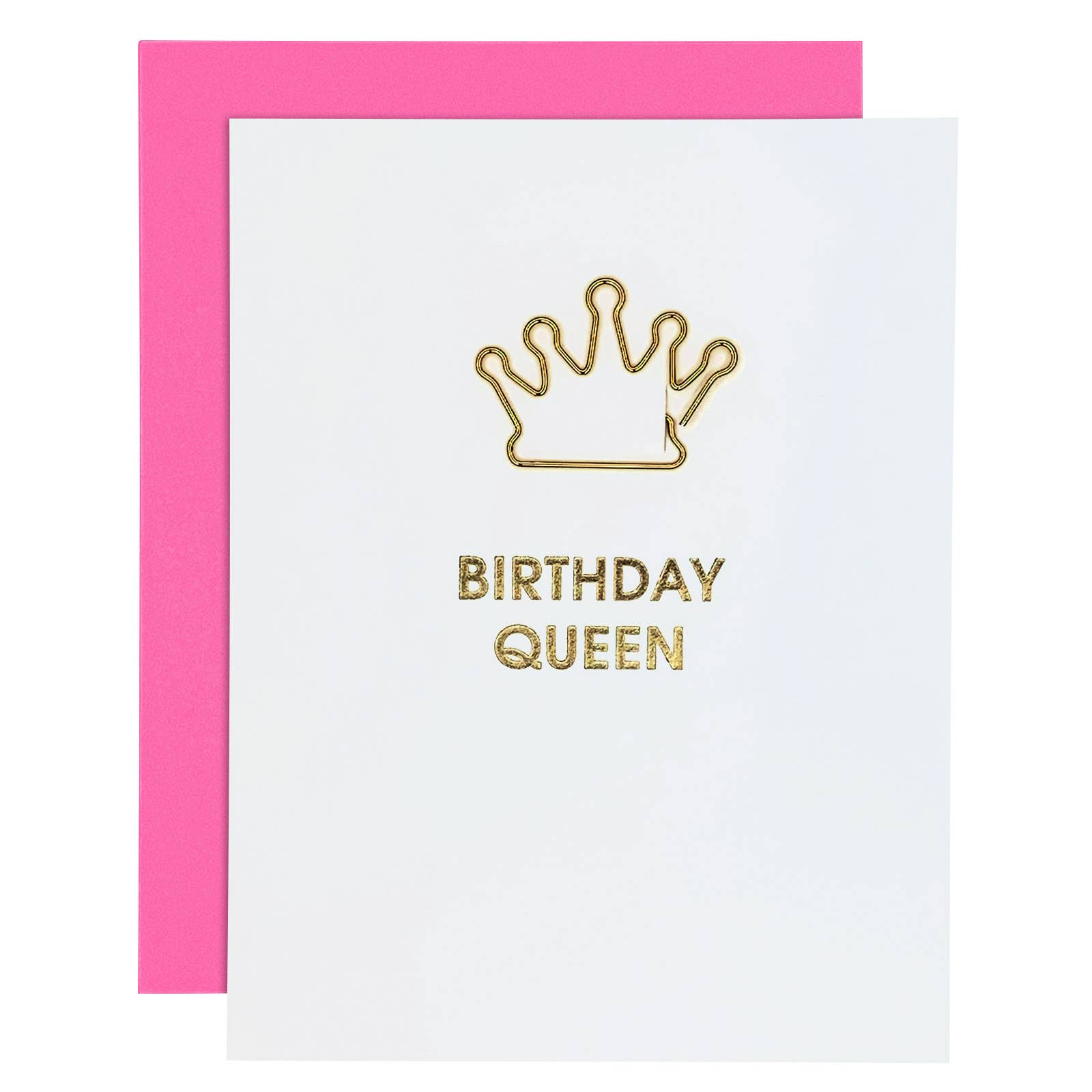 BIRTHDAY QUEEN Letterpress Greeting Card