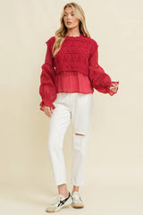 CELESTE Crochet Layered Twofer Top