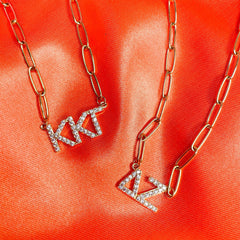 Rhinestone Sorority Necklace: PI BETA PHI