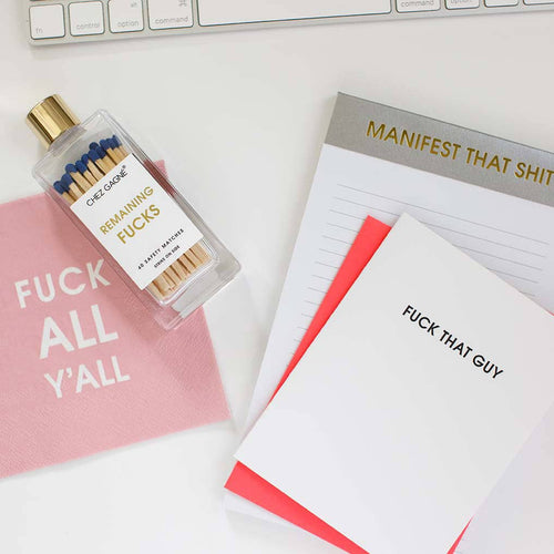 CG Remaining Fucks Matches - Glass Bottle Matchsticks - Blue