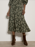 APRICOT Painterly Sarasa Midi Skirt