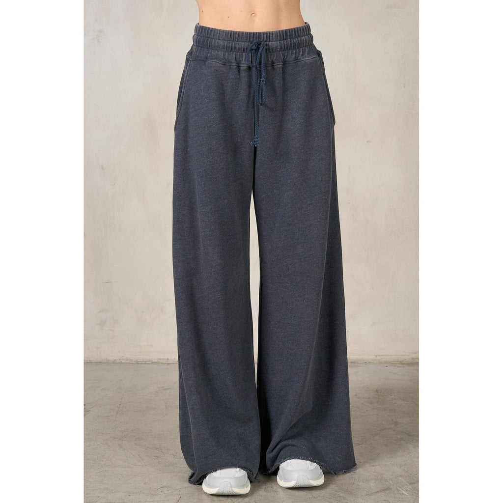 Matching Rib Wide Oversize Sweatpants: HUNTER GREEN / S