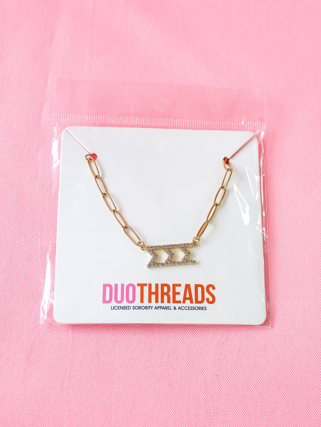 Rhinestone Sorority Necklace: PI BETA PHI