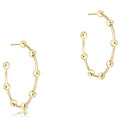ENEWTON Beaded Simplicity 1" Post Hoop - Gold 4mm