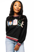 Queen of Sparkles Black Icon Nurse Sweatshirt