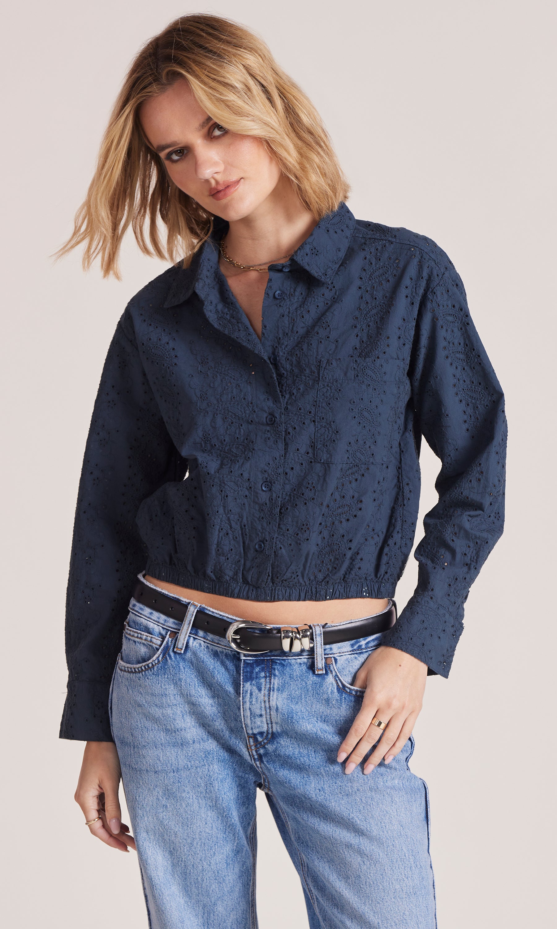 Bobi Fallon Button Up Top