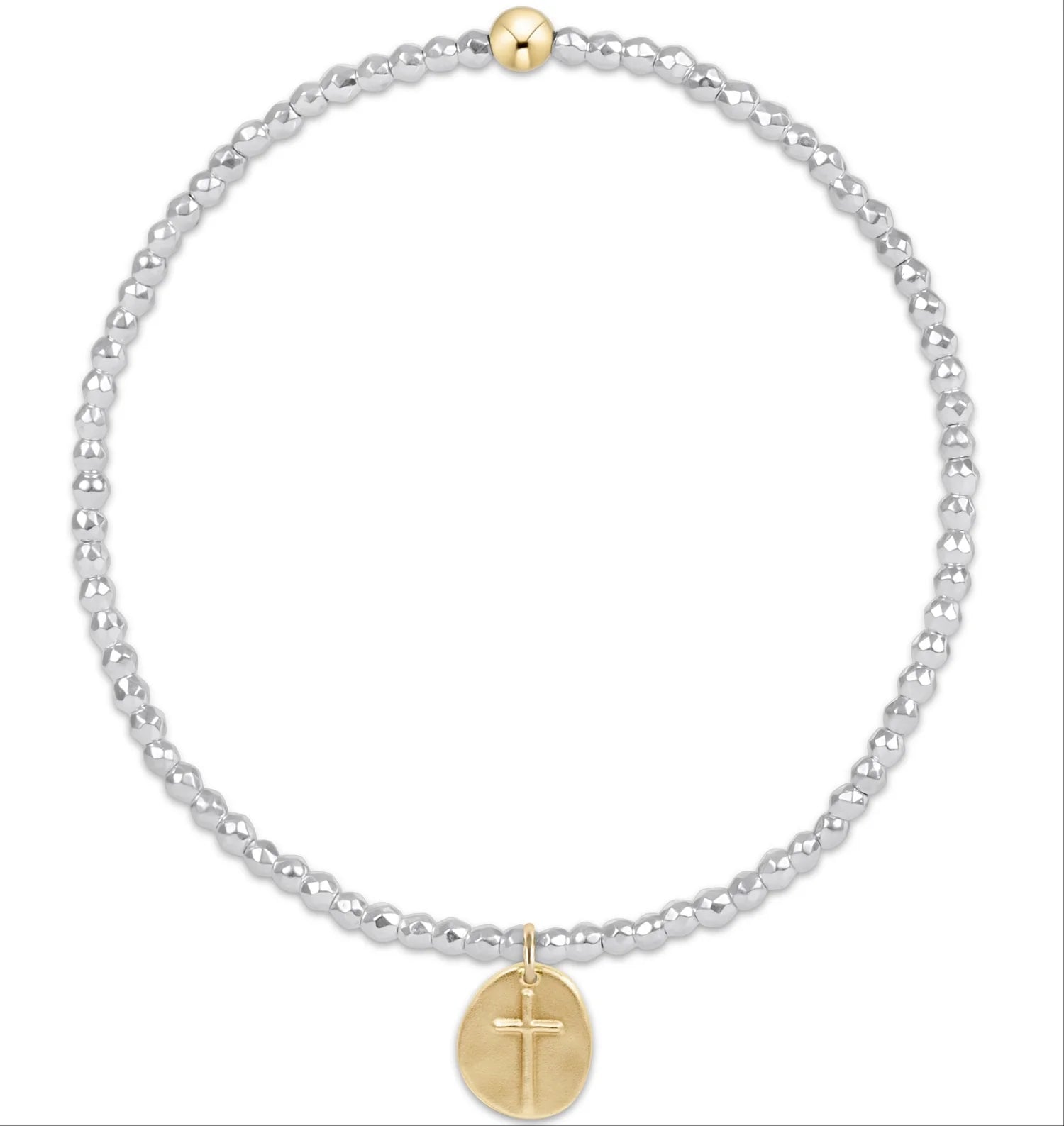 ENEWTON 2mm Bead Bracelet - Inspire Small Gold Charm