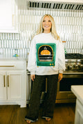 Queen of Sparkles Grey Bun in the Oven Mock Neck Sweatshirt