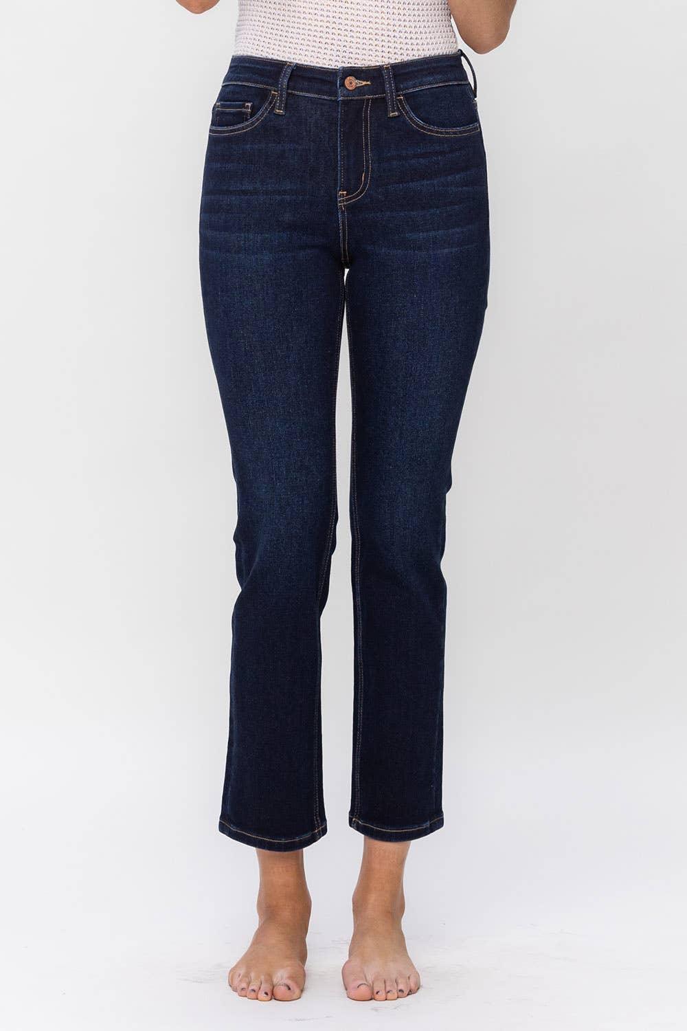 VERVET by Flying Monkey JEANNE HiRise Ankle Slim Straight Leg Jean
