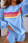NATION Color Contrast Trim Top/ Short Set