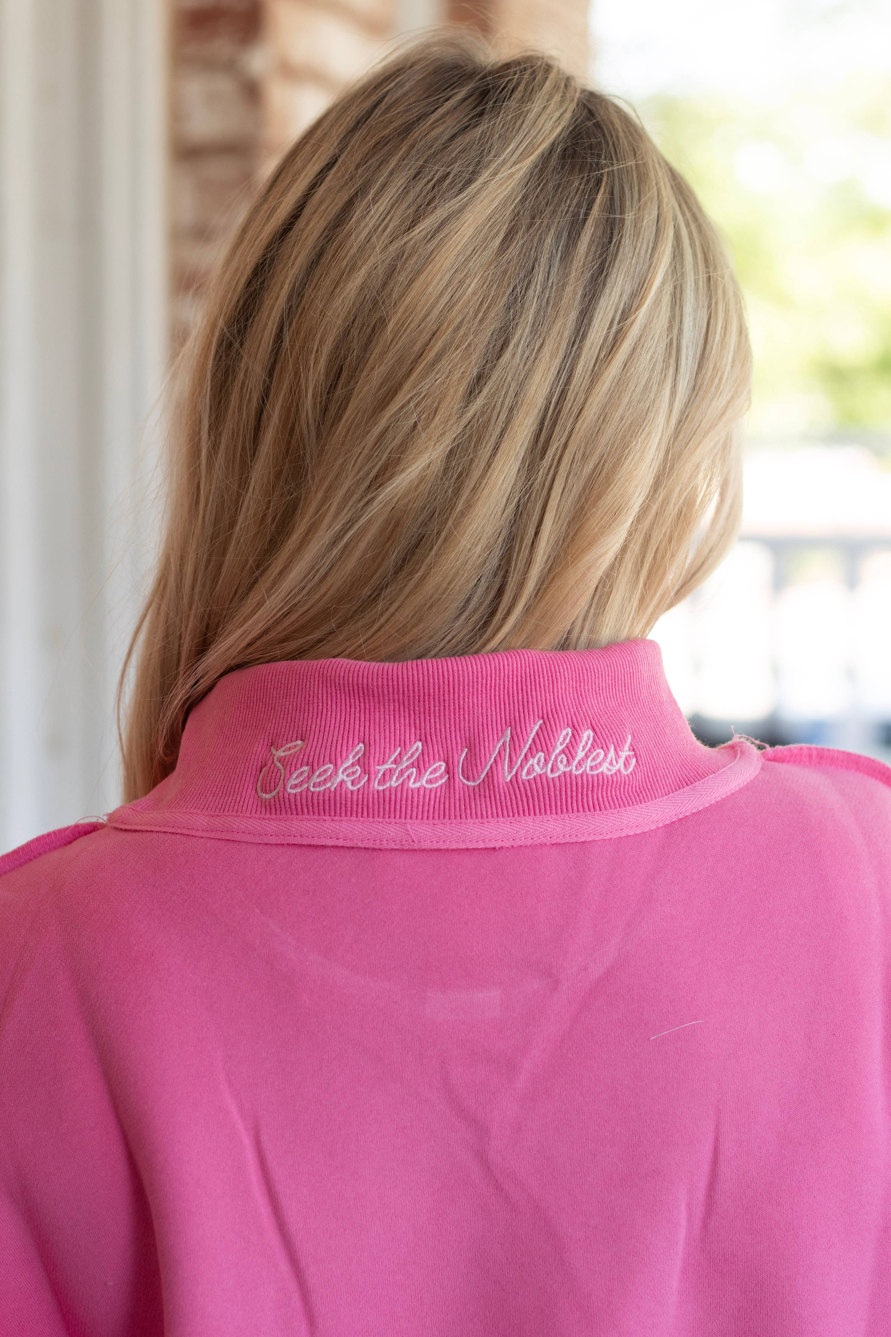 Sorority Mantra Mockneck: Hot Pink / S/M / Kappa Delta