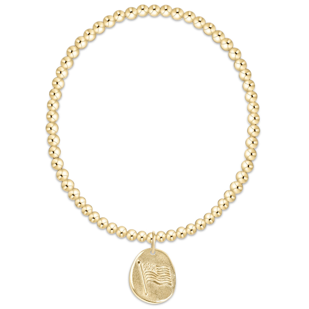 ENEWTON Classic Gold 3mm Bracelet - Inspire America Gold Disc