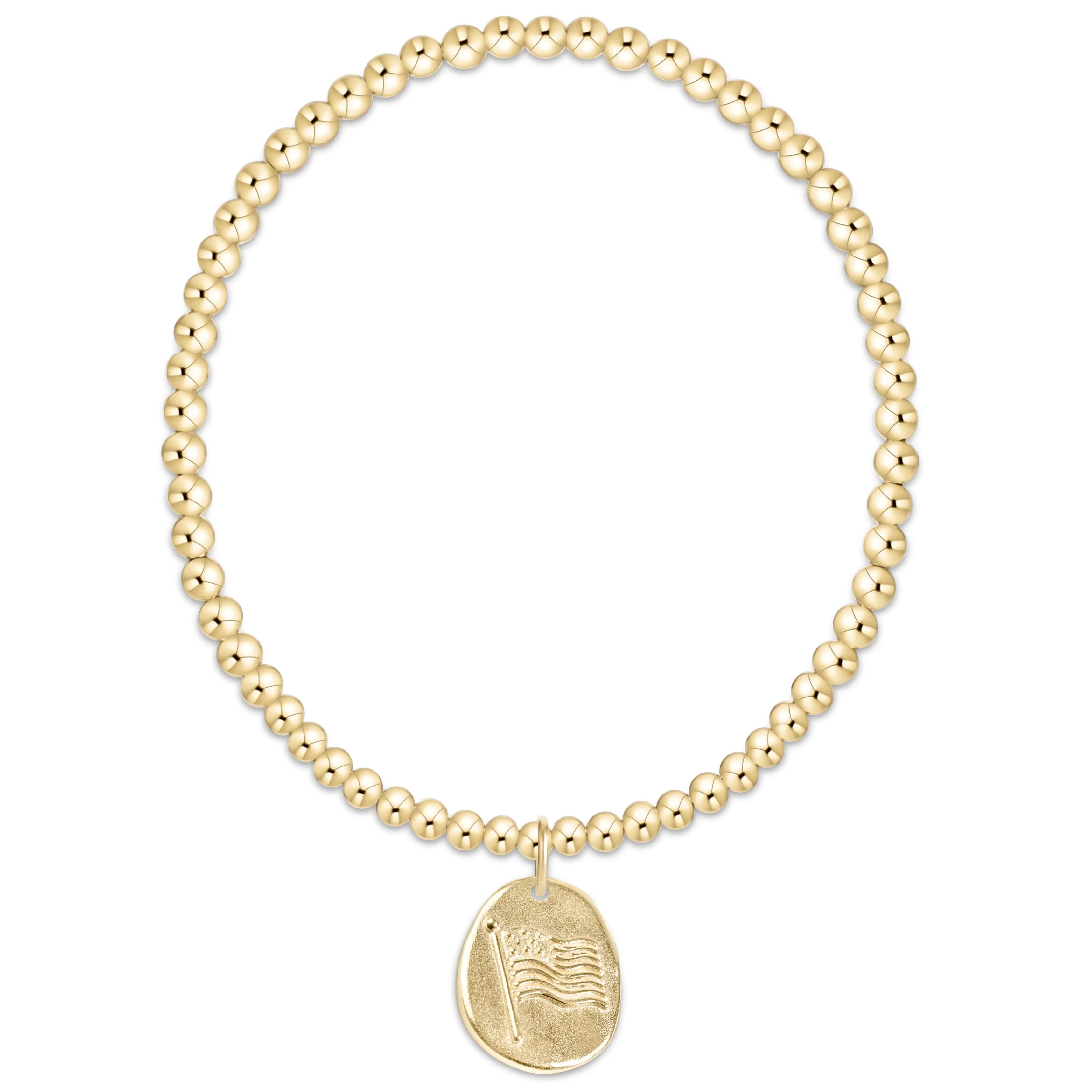ENEWTON Classic Gold 3mm Bracelet - Inspire America Gold Disc