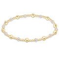 ENEWTON - Classic Gold Sincerity Pattern 4mm Bead Bracelet - Pearl