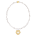 ENEWTON Classic Pearl 3mm Bracelet - Blessed Gold Disc