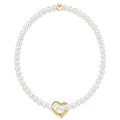 ENEWTON Classic Pearl 3mm Bracelet - Love Gold Charm