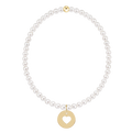 ENEWTON Classic Pearl 3mm Bracelet - Love Gold Disc