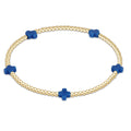 ENEWTON - Signature Small CROSS Gold Pattern 2mm Bead Bracelet- Cobalt