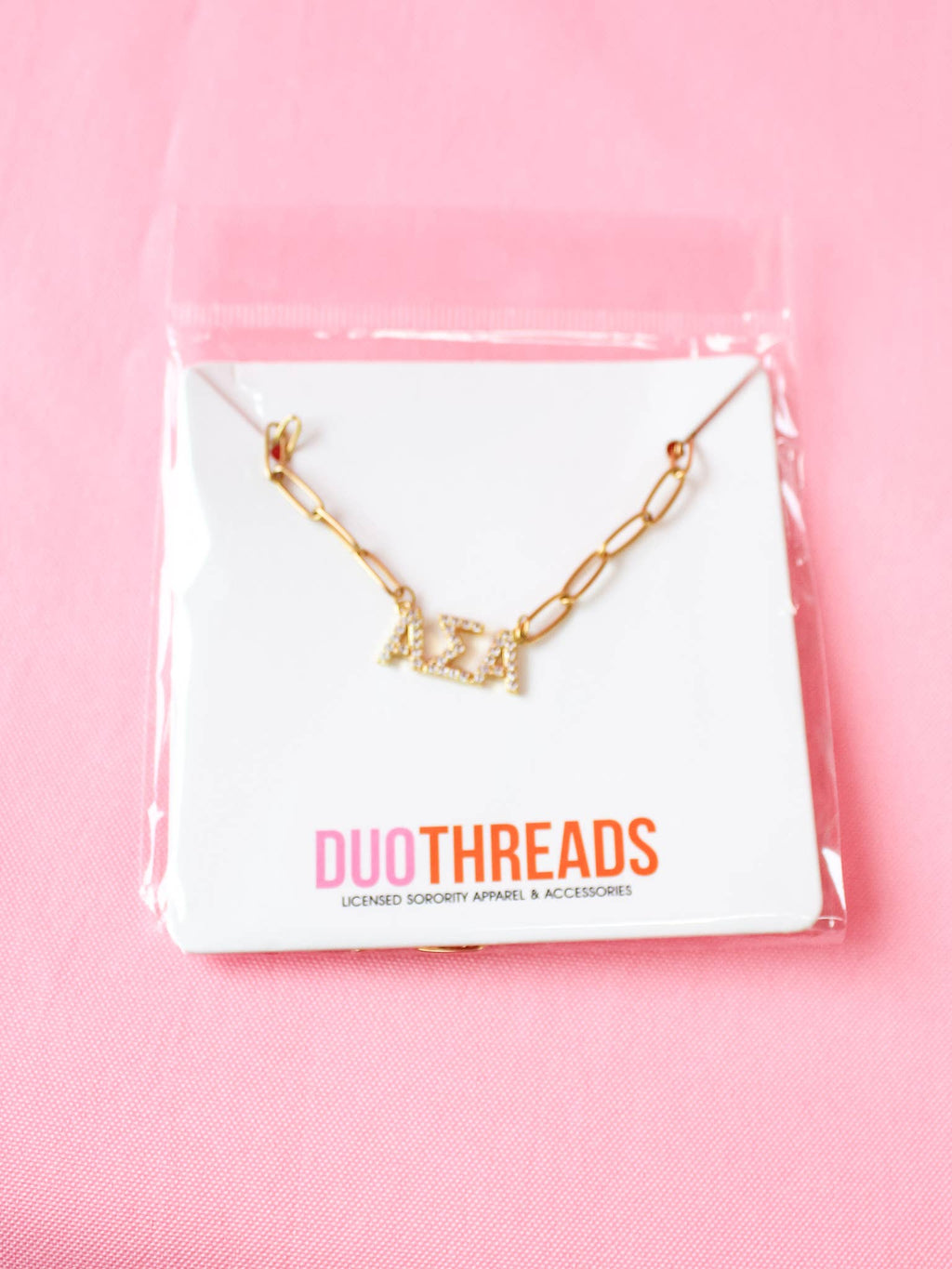 Rhinestone Sorority Necklace: PI BETA PHI