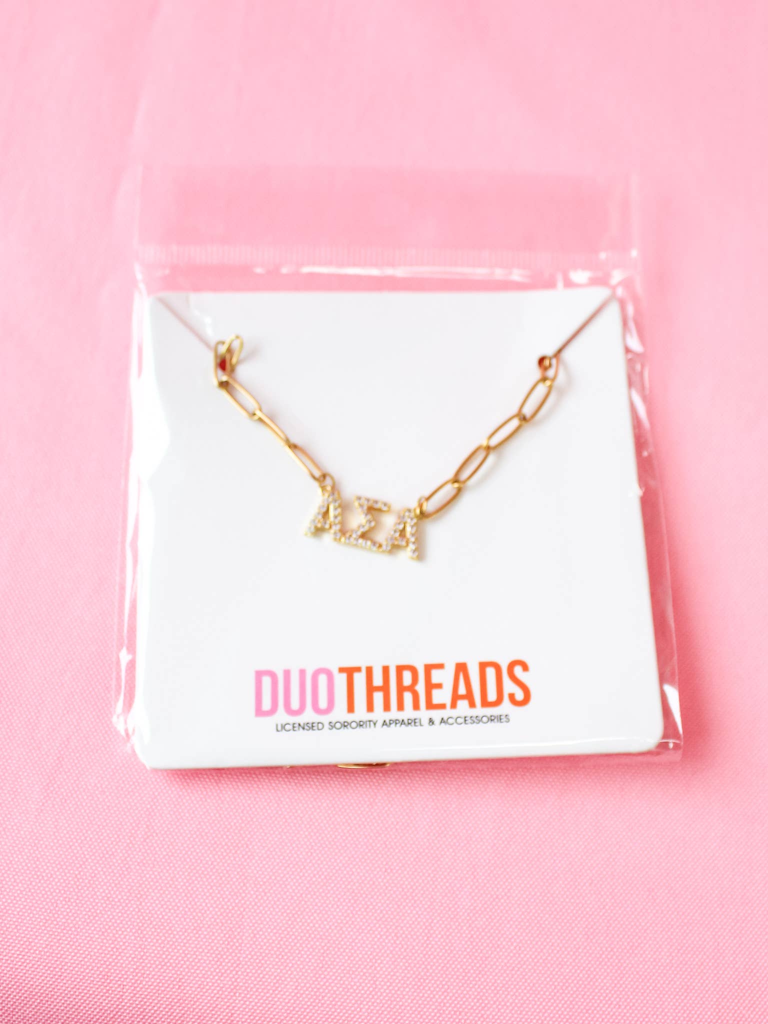 Rhinestone Sorority Necklace: PI BETA PHI