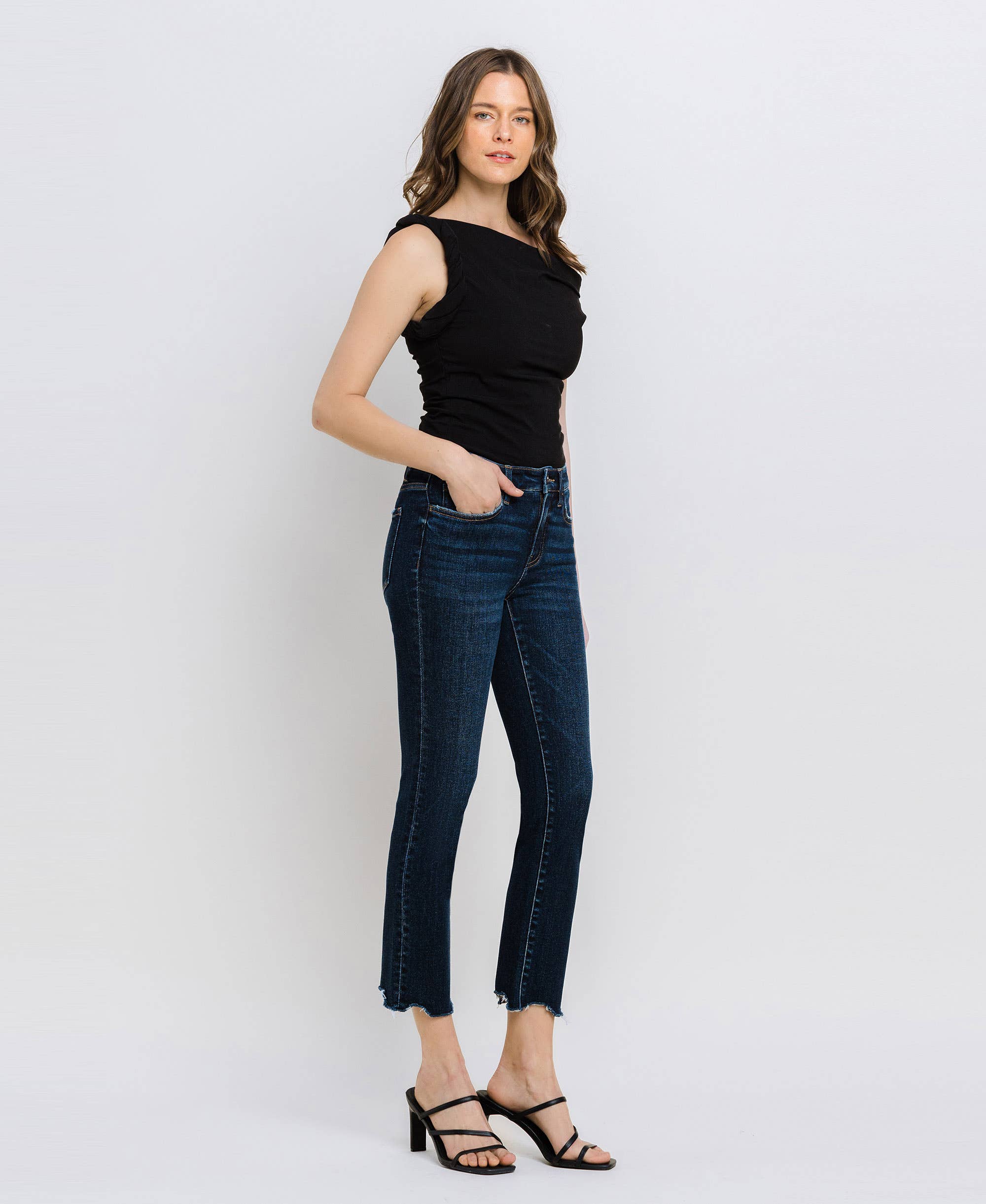 VERVET by Flying Monkey CARLENE  MidRise Slim StraightLeg Jean