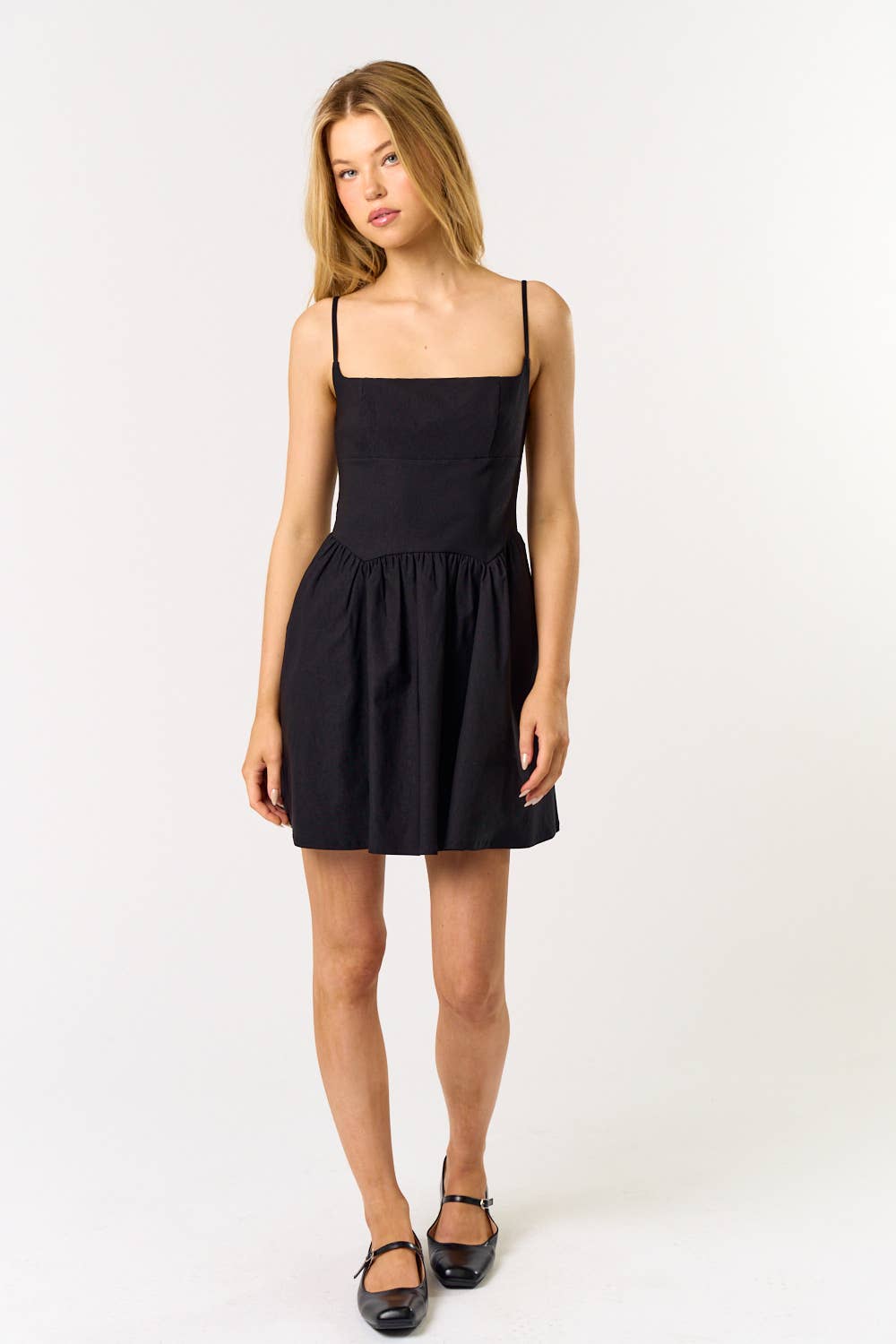 BD25319 FIT & FLARE MINI DRESS: IVORY / SMALL
