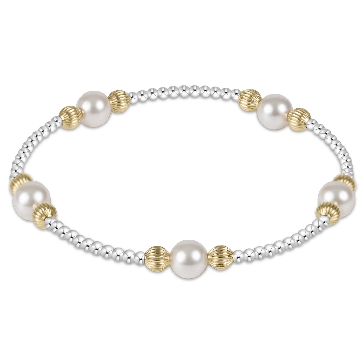 ENEWTON - Purpose Dignity Pearl 6mm Bead Bracelet - Mixed Metal