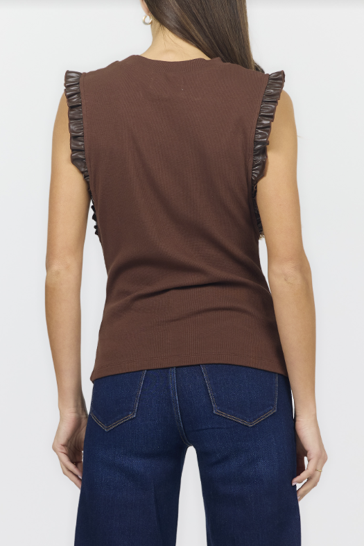 DEAR JOHN Bridget Ruffle Sleeve Top