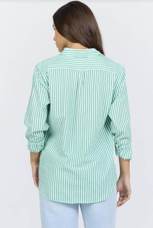DEAR JOHN Lolita Striped Button Up - Green Grass