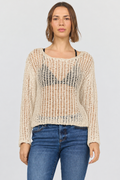DEAR JOHN Adela Knit Top - Light Beige