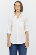 DEAR JOHN Galina Button Down Top - White