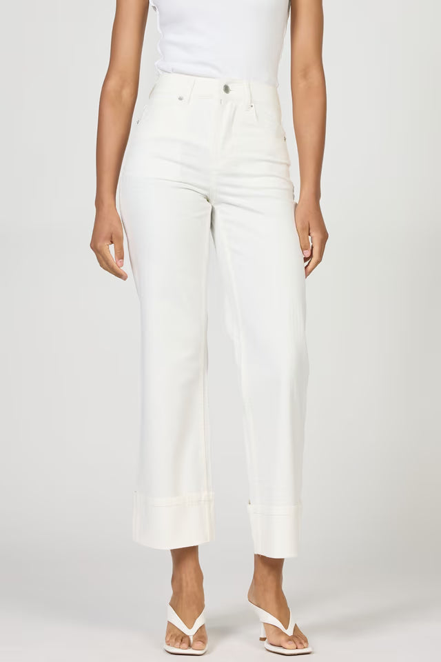 DEAR JOHN Holly High Rise Cuffed Jean Egret