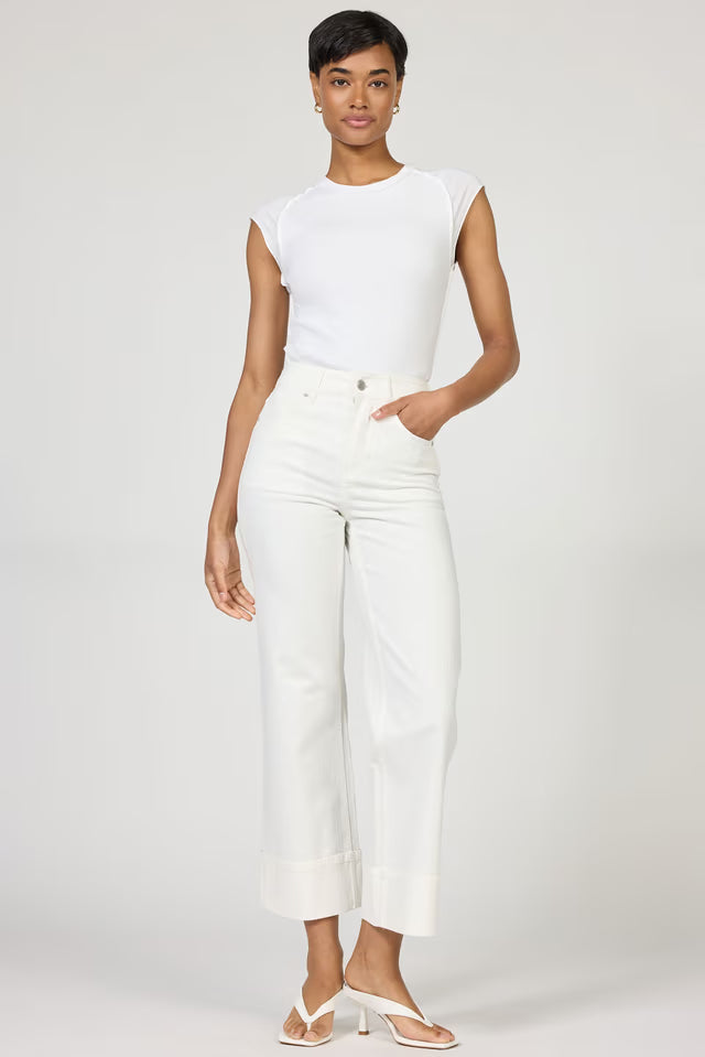 DEAR JOHN Holly High Rise Cuffed Jean Egret