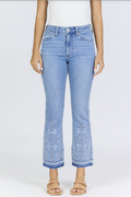 DEAR JOHN Jeanne Embroidered Denim Jeans