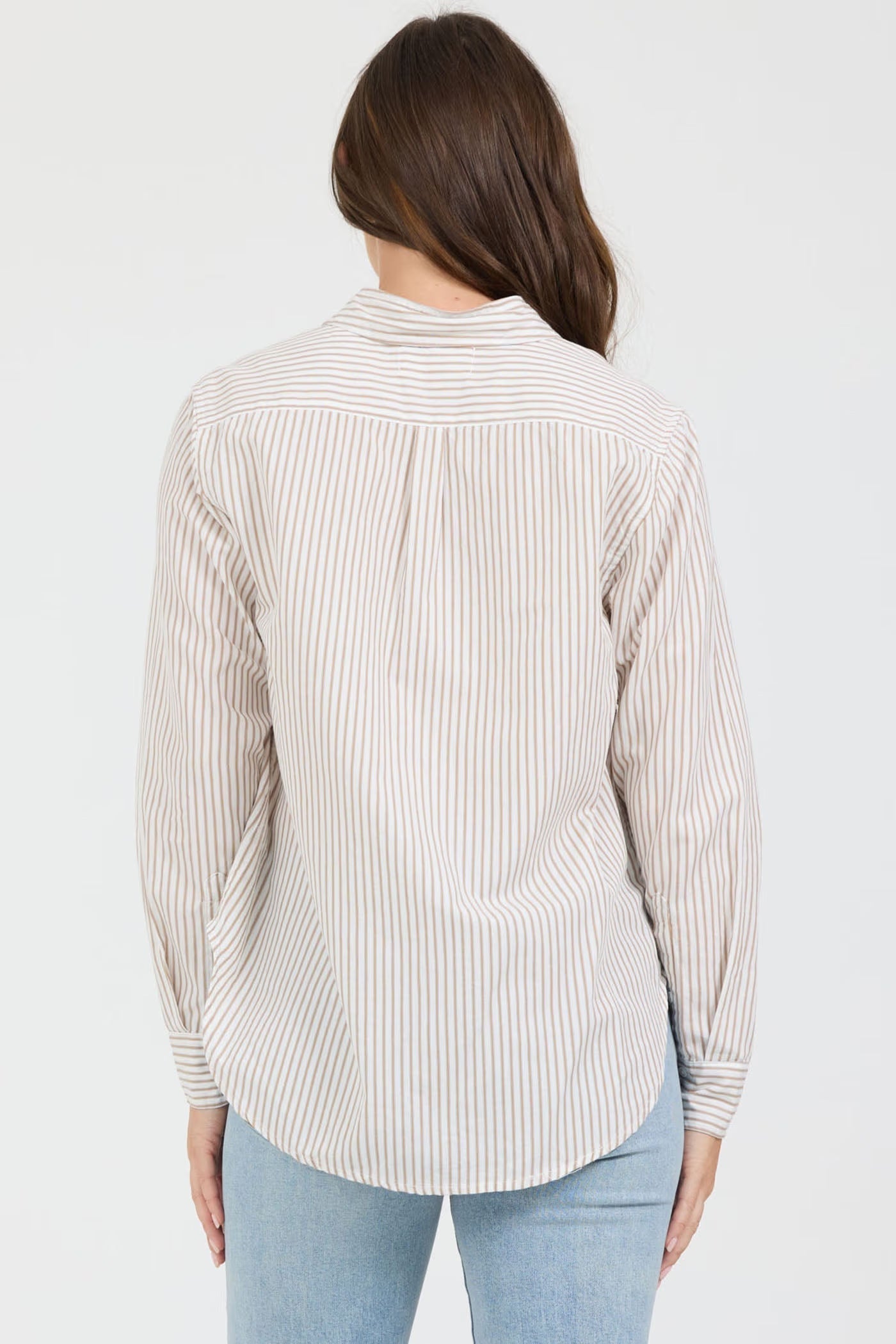 DEAR JOHN Lolita Khaki Stripe Shirt