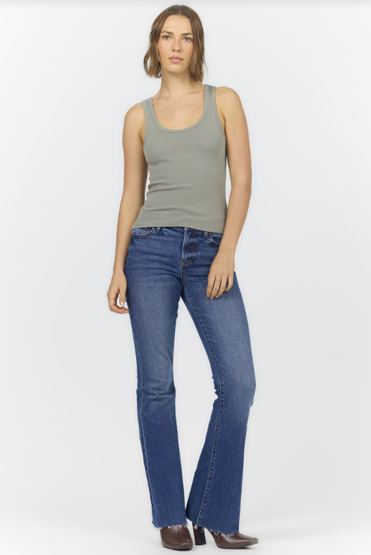 DEAR JOHN Louise Scoop Neck Tank - Vetiver