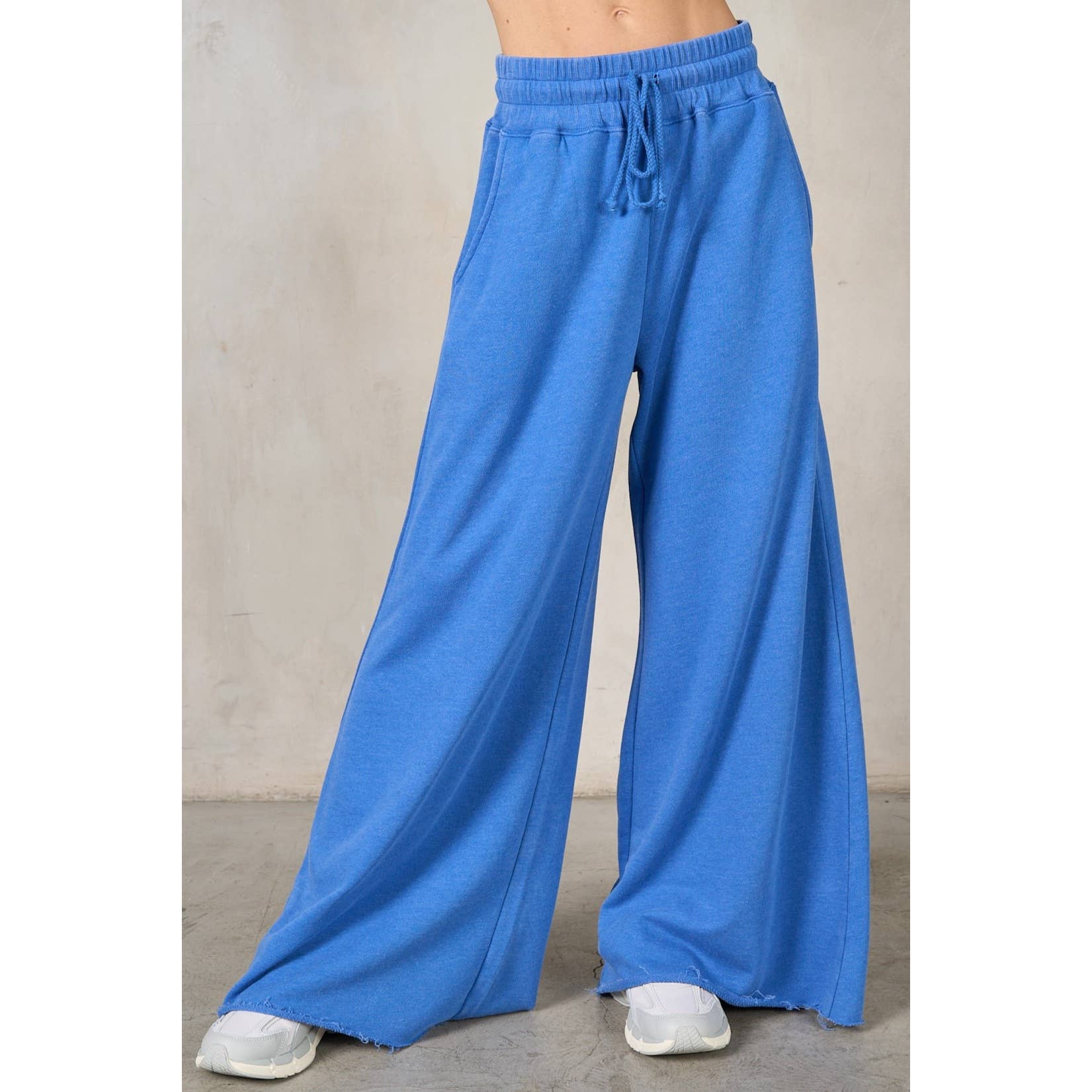 Matching Rib Wide Oversize Sweatpants: HUNTER GREEN / L